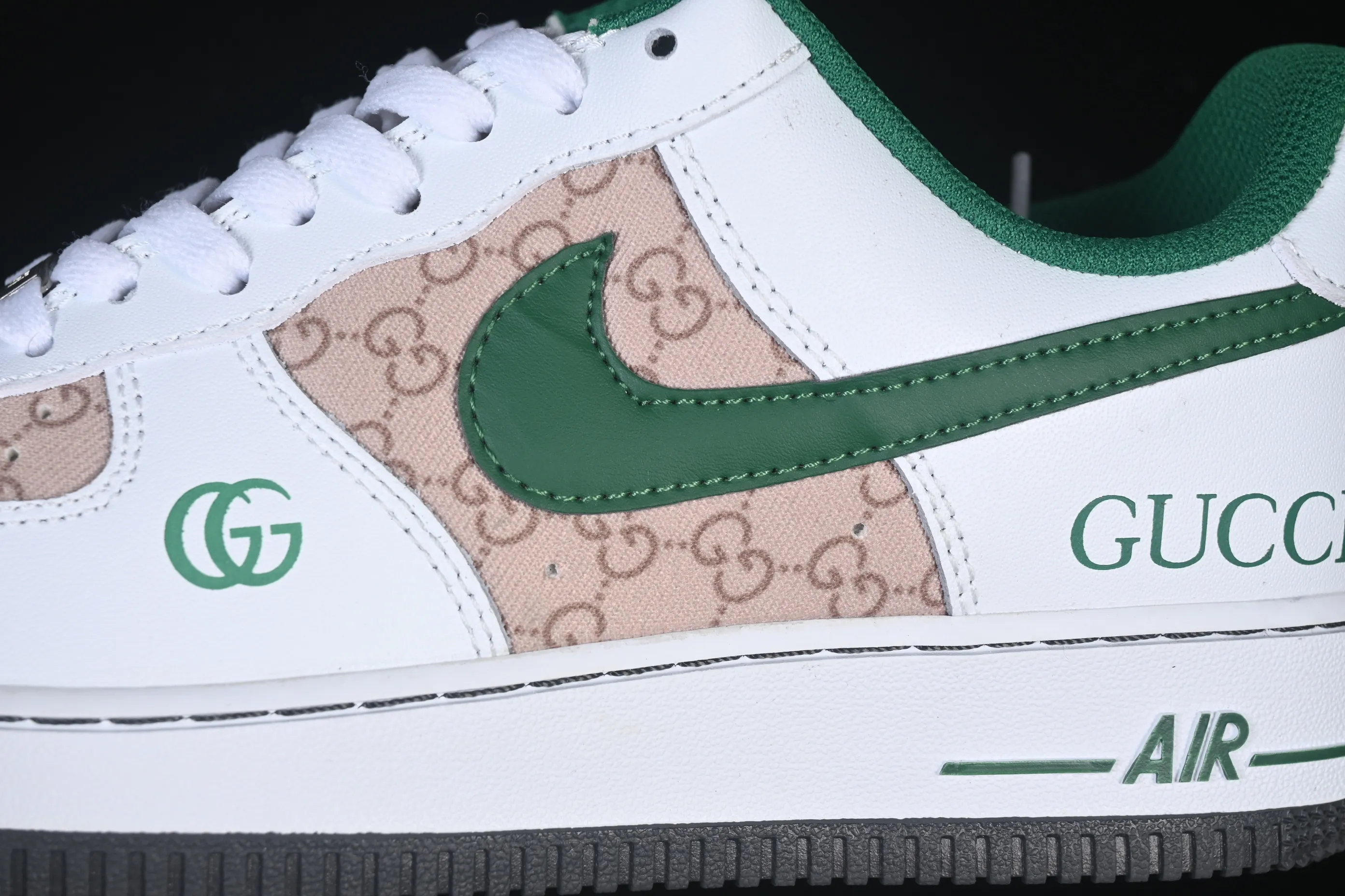 All categories Nk Air Force 1 Air Force series Nk Air Force 1 Low Air Force low-top Nike Air Force 1'07 Low Gucci joint pattern grass green Air Force 1 low-top casual sneakers AH8462-004